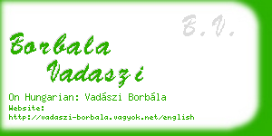 borbala vadaszi business card