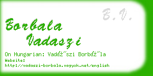 borbala vadaszi business card